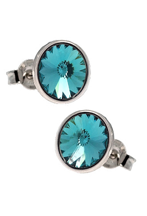 Dormilonas en plata y cristal Swarovski color Turquesa para niñas y mujeres a precios baratos de compra online A2791-29T