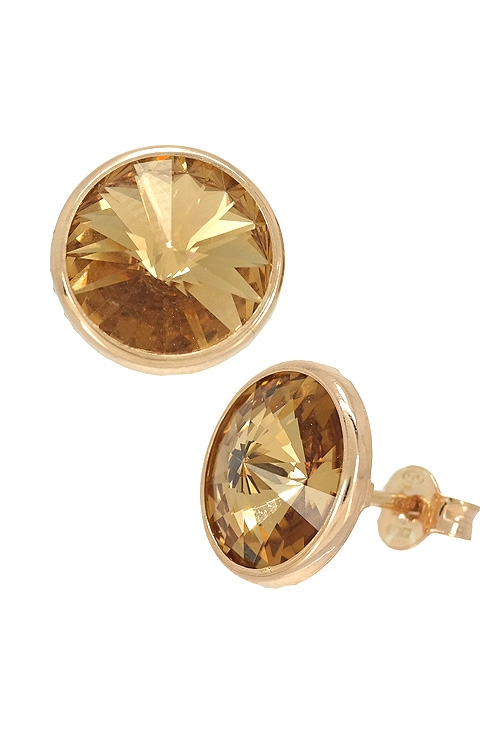 pendientes victoria cruz con cristal swarovski color topaz en plata de ley joyas de mujer a precios baratos