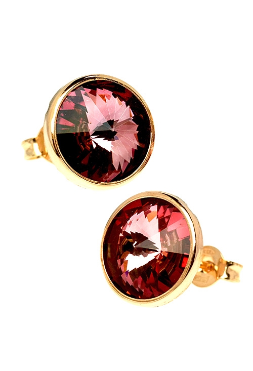 pendientes victoria cruz en plata de ley con cristal Swarovski color Pink a precios baratos