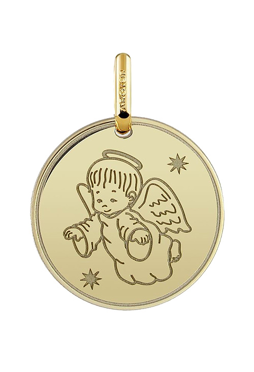 Medalla oro 18 ktes angelito volando - foto 1 - rfcia.045_1960003-16