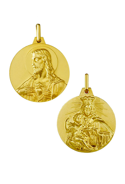 Medalla religiosa Escapulario de oro 18 ktes - foto 1 - rfcia.045_1004575-20