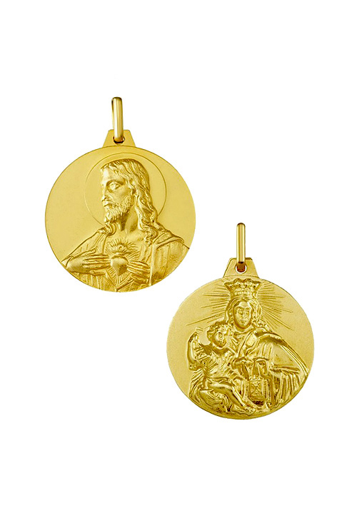 Medalla religiosa oro 18 ktes escapulario - foto 1 - rfcia.045_1004575-16