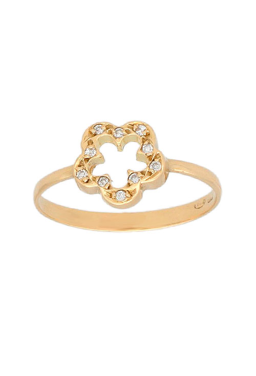 anillo oro amarillo 18k y diamantes motivo flor calada precio barato joyeria online 192_z0711-oa