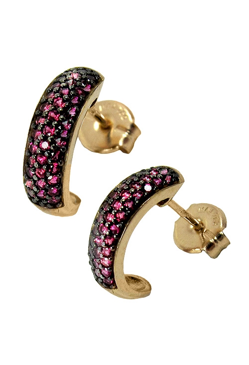Pendientes oro con rubíes 095_509620