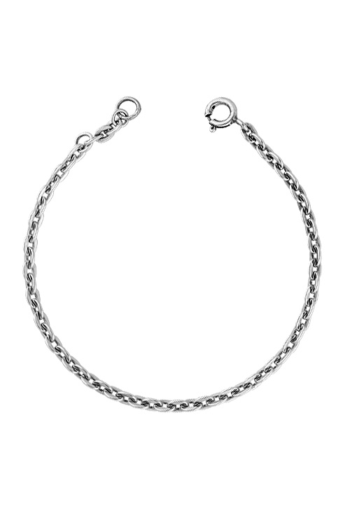 pulsera plata para mujer eslabones forzados vista cenital 126_FLP90-24-1