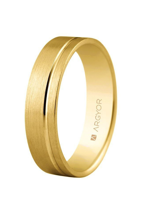 Alianza de oro 18 kilates. mate y brillo 5mm - foto 1 - rfcia.045_5150316