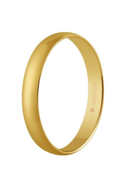 Alianza de oro amarillo 18 kilates. 3mm brillo - foto 1 - Argyor 50302
