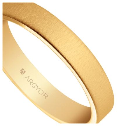 Alianza de oro amarillo 18 ktes. 4 mm satinada - foto 04 - rfcia Argyor 5140150T
