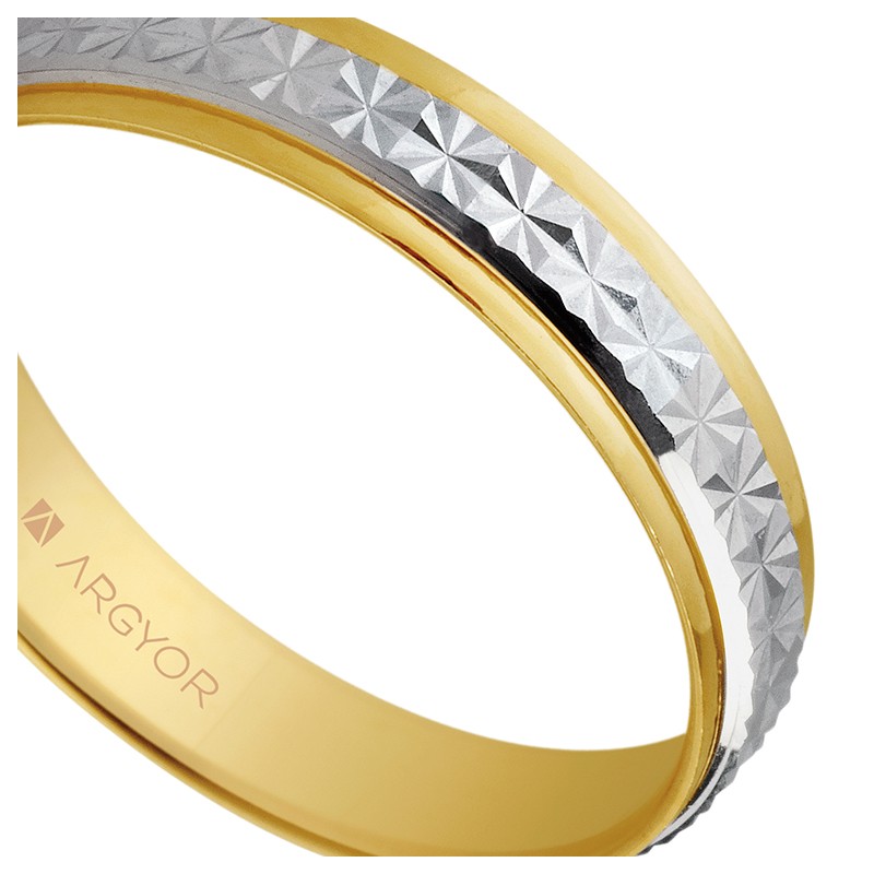 Alianza de oro bicolor 18 ktes. lapidado - foto 04 - rfcia 045_5240108