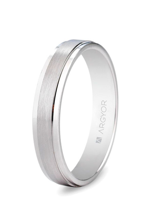 Alianza de boda oro blanco, 4mm 5B40397