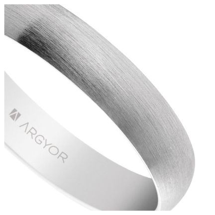 Alianza de oro blanco con efecto satinado - foto 04 - rfcia 5B405S