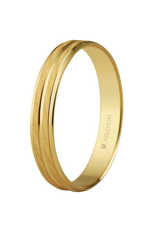 Alianza de boda en oro. bandas mate y biseles brillo - foto 1 - rfcia.045_5140340