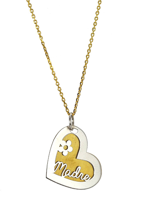 Gargantilla plata de ley bicolor Dia de la Madre - foto 3 - rfcia.022_32255