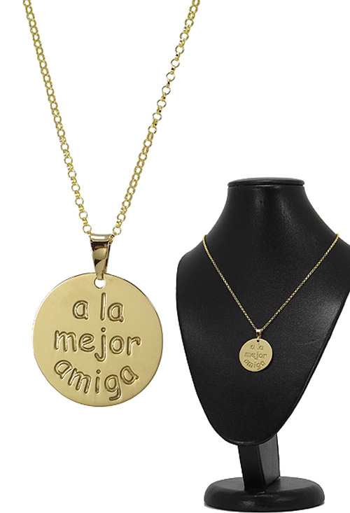 gargantilla plata chapada a la mejor amiga 266-022816-2-1-aMIGa