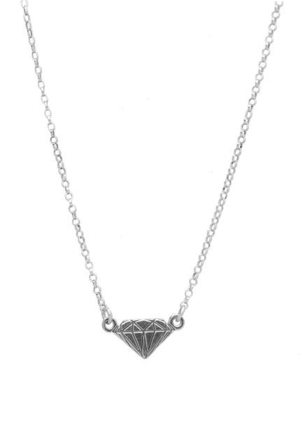 gargantilla plata motivo forma de diamante 266-022752-1-1