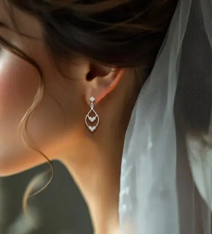 pendientes de oro blanco con circones para novia 002_55505-PB modelo novia