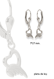 Pendientes plata ley aretes sin piedras rfcia.269_HEE-HEART-H