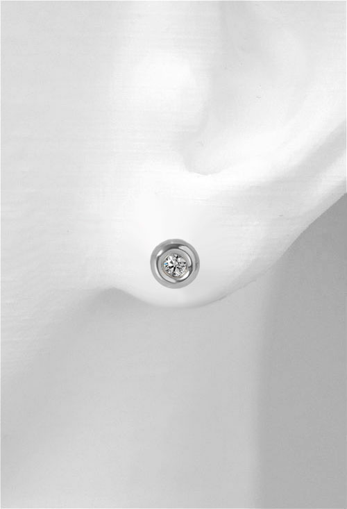 pendientes oro blanco 18 kilates chatones diamantes talla brillante foto maniqui precio barato en joyeria online