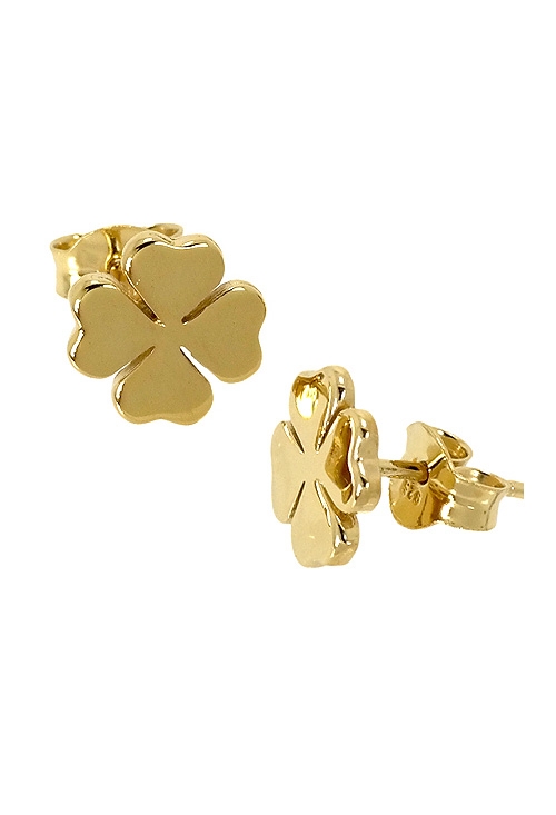 pendientes plata chapada forma trebol 266-013291-2-1