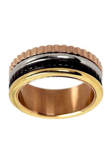 Anillo anti-estrés en acero chapado tricolor, joyas para venta online precios baratos 276_A1674