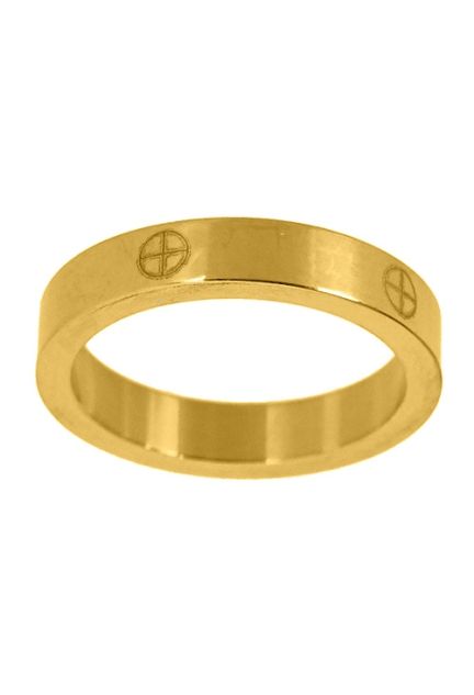Anillo en acero chapado en color oro amarillo para mujer, venta online joyas 276_A1529-A