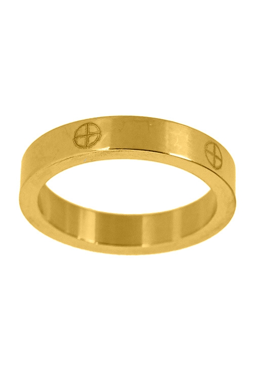 Anillo en acero chapado en color oro amarillo para mujer, venta online joyas 276_A1529-A