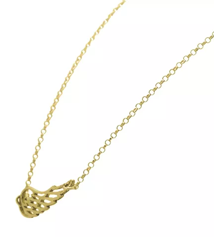 gargantilla de plata chapada ala foto toma lateral