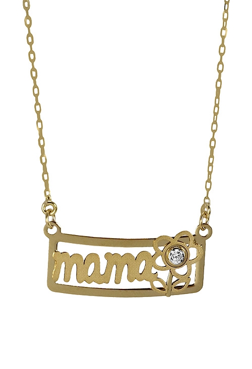 Gargantilla Día de la madre en oro 18 ktes con circonita 085_14275