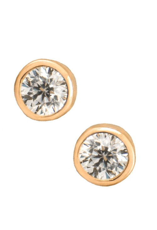 Pendientes de plata con circonita de 5 mm. Modelo Dakarai de Luxenter EH064Y00