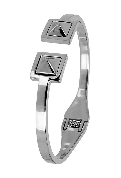 Pulsera rígida de acero piramides 276_A2290