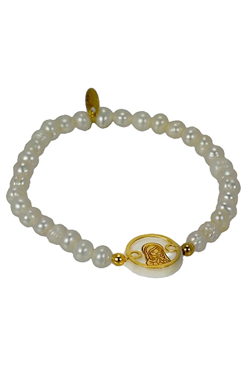 pulsera plata chapada oro amarillo y perlas cultivadas 266-040863-2-1-40