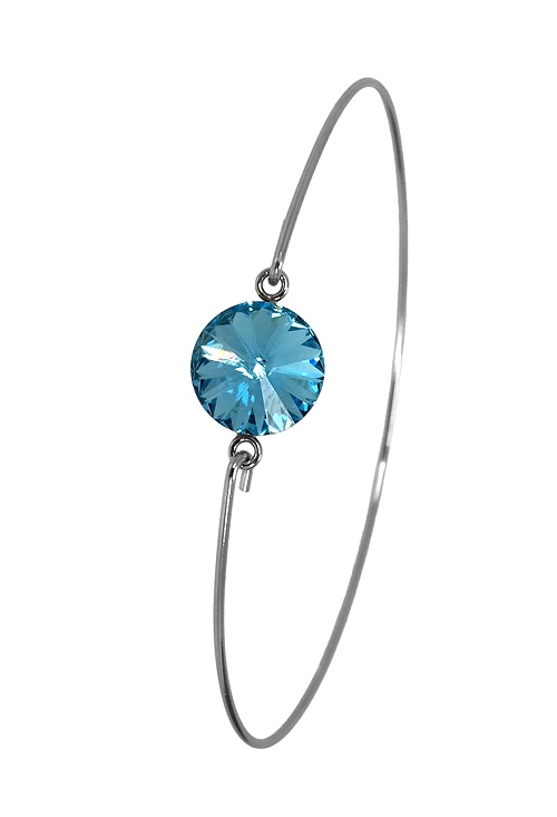 pulsera plata rigida motivo central cristal swarovski 266-042905-1-1-39