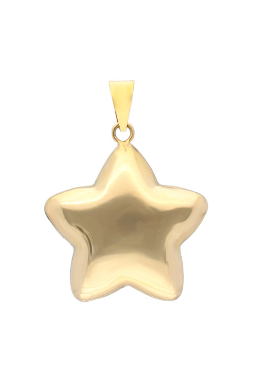colgante oro amarillo 18 kilates estrella cinco puntas vista frontal 002_80307CG