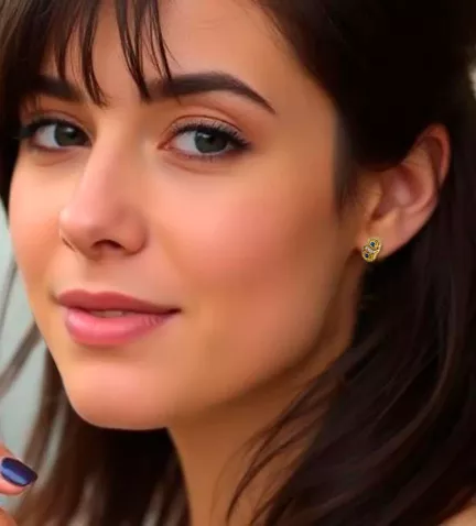 pendientes de oro con zafiros toma modelo