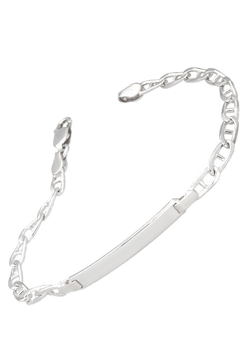 Pulsera esclava en plata con cadena 18 cm 126_ANCLA100CH (Pulseras)