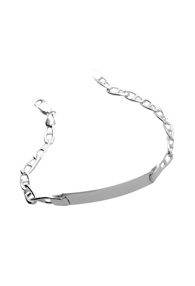pulsera de plata con chapa para grabar foto principal 126_ANCLA120CH