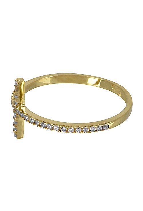 Sortija oro amarillo forma de cruz 243_475-00352 joyas religiosas cristianas a precios baratos