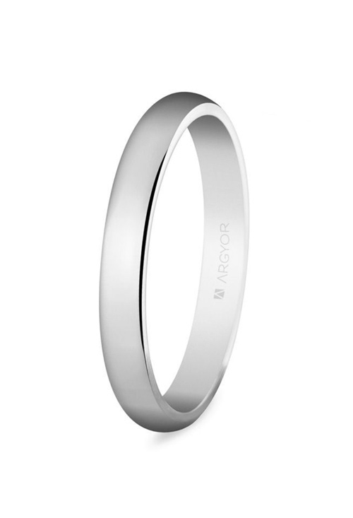 Alianza boda 3 mm oro blanco brillo - foto 1 - rfcia.045_5B306