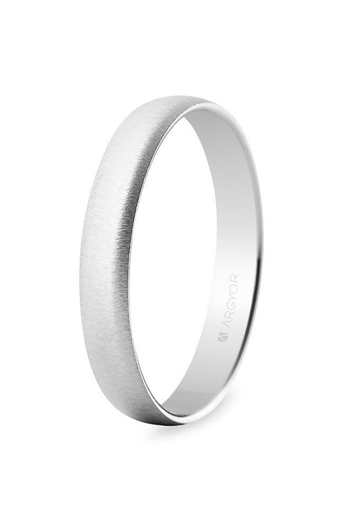 Alianza oro blanco 3,5 mm texturizada - foto 1 - rfcia. 5B353T