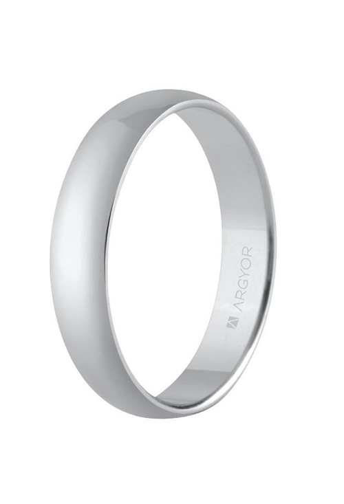 Alianza de plata clásica en 4 mm. plata rodinada brillo - foto 1 - rfcia. 5740001