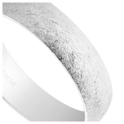 Alianza en oro blanco efecto hielo 5 mm de grosor, Argyor- foto 04 - rfcia 5B505H