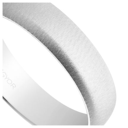 Alianza boda clásica en 5 mm, oro blanco con textura, Argyor 5B505T - foto 04 -