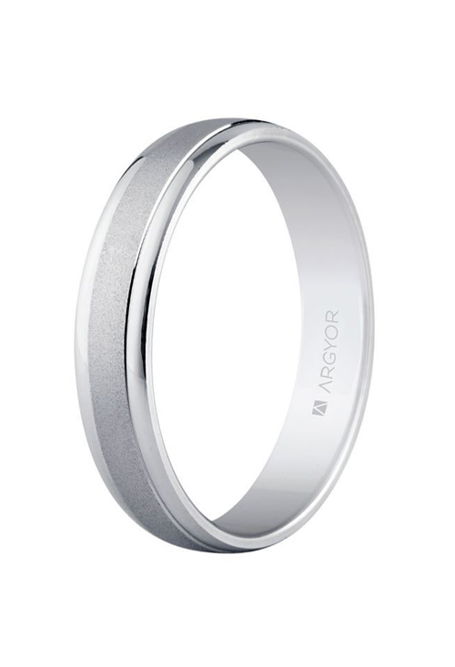 Alianza de plata en 4 mm plata acabado brillo y mate - foto 1 - rfcia.045_5740044