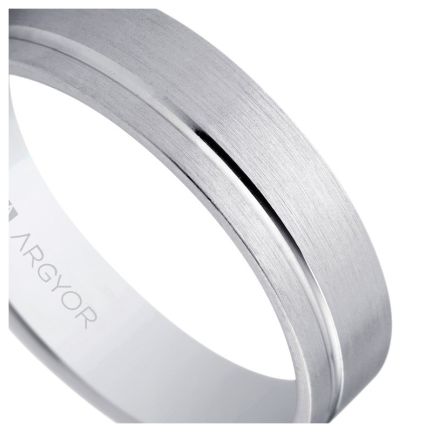 Alianza de plata 5 mm. matizada con ranura brillo - foto 04 - rfcia 045_5750316