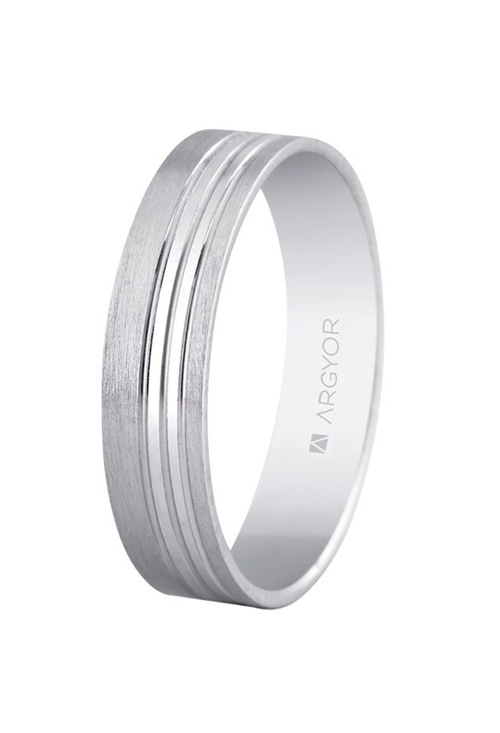 Alianza en plata 5 mm. satinada y ranuras brillo - foto 1 - rfcia.5750342