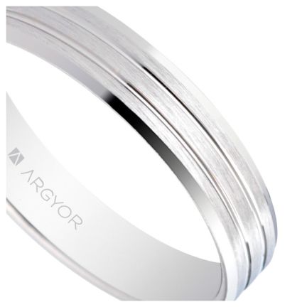 Alianza en plata. plana biselada 4mm mate brillo - foto 04 - rfcia 5740436