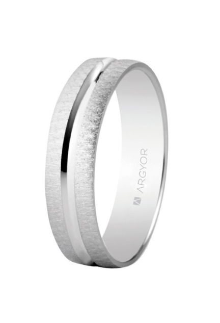 Alianza en plata. textura mate y ranura en brillo - foto 1 - rfcia.045_5740474