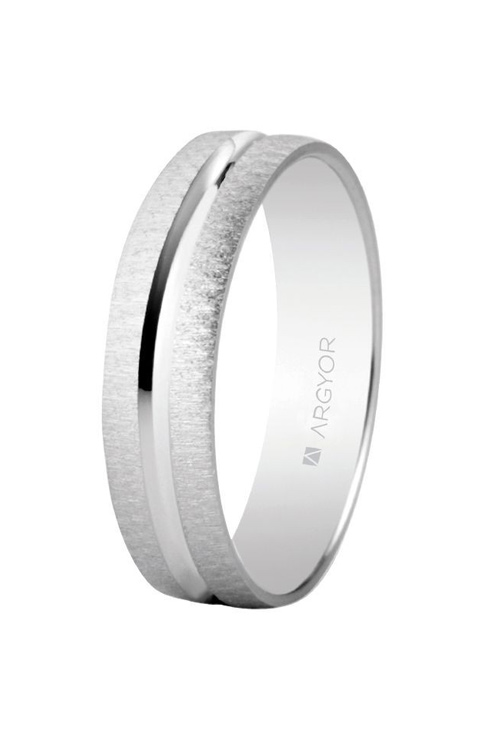 Alianza en plata. textura mate y ranura en brillo - foto 1 - rfcia.045_5740474