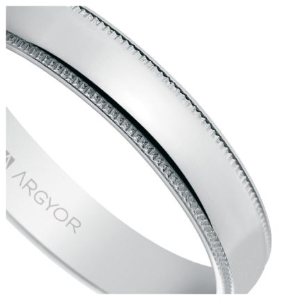 Alianza oro blanco media caña 4 mm, brillo y facetado, Argyor 5B40512 - foto 04 - rfcia 5B40512