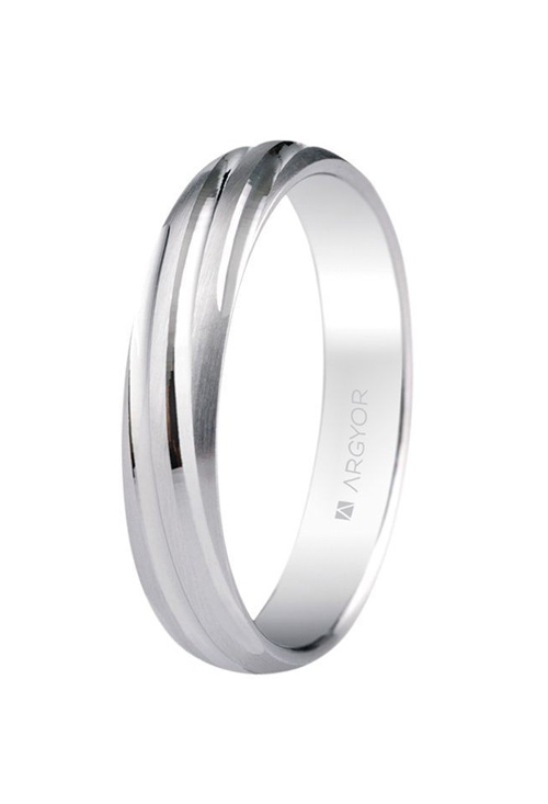 Alianza plata media caña 4 mm. plata torneada satinada brillante - foto 1 - rfcia.5740266